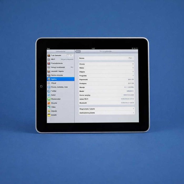 Apple iPad 1. Generacji (1G) | Sprawny | Zestaw: Ładowarka + Etui