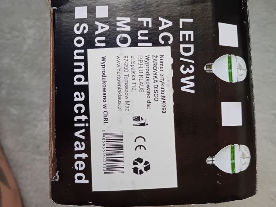 Żarówka disco dyskoteka