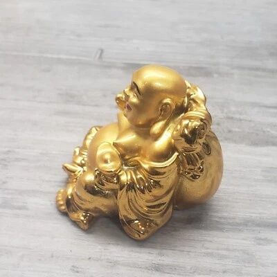 3 Budas "Quifu" em metal dourado, Peças muito especiais