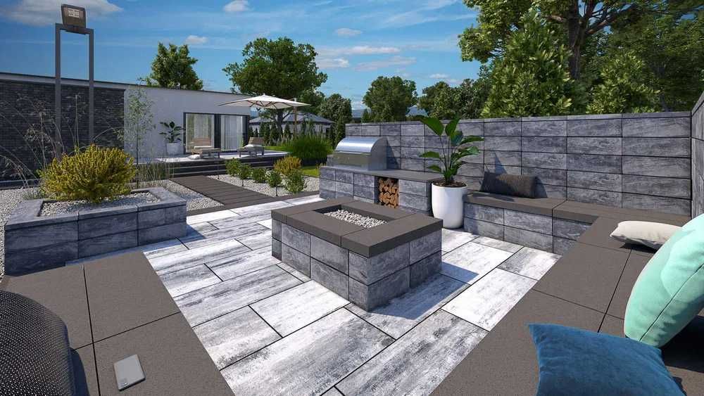 Płyta tarasowa 100cm x 50cm betonowa Drogbruk talamona projekt gratis