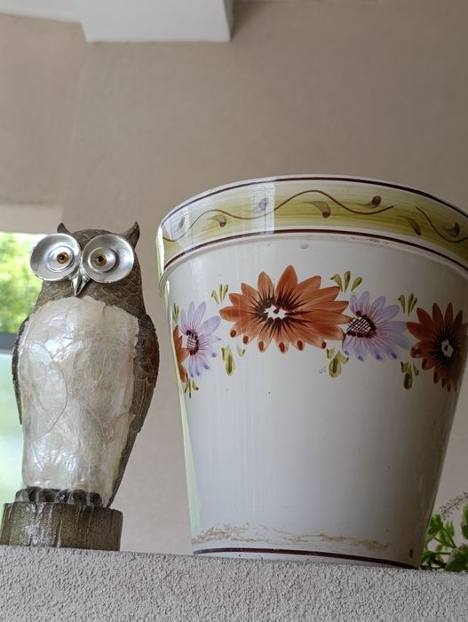 Vaso porcelana floral +mocho