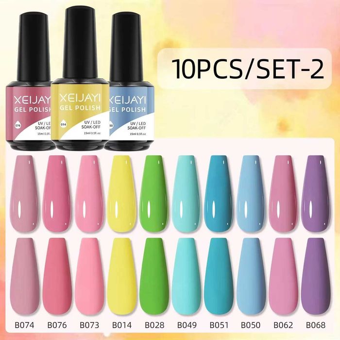 conjunto de vernizes de gel novos