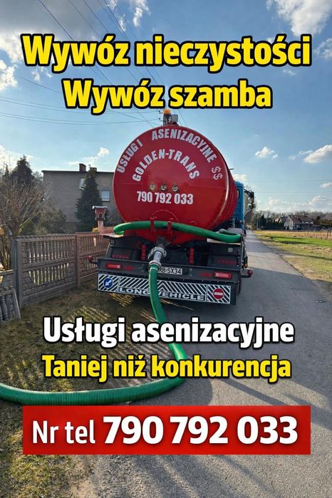 Wywóz szamb/szamba/ Usługi asenizacyjne /zadzwoń