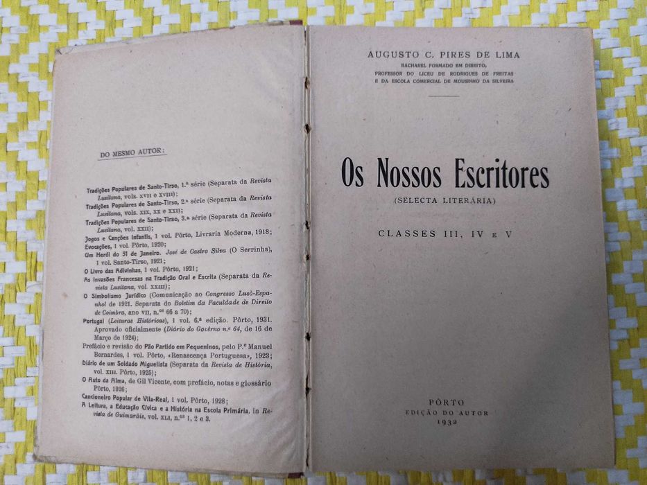 OS NOSSOS ESCRITORES - Selecta Literária – 

Augusto C Pires de Lima
