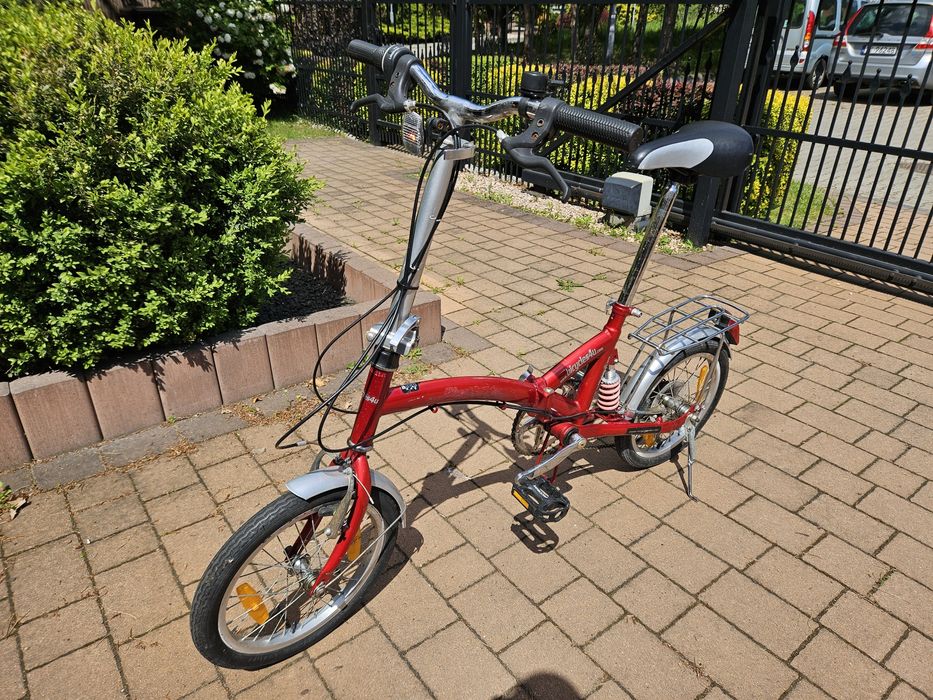 Rower składak z amortyzacǰą