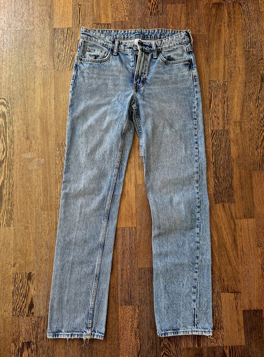 Jeansy mom fit H&M prosta nogawka