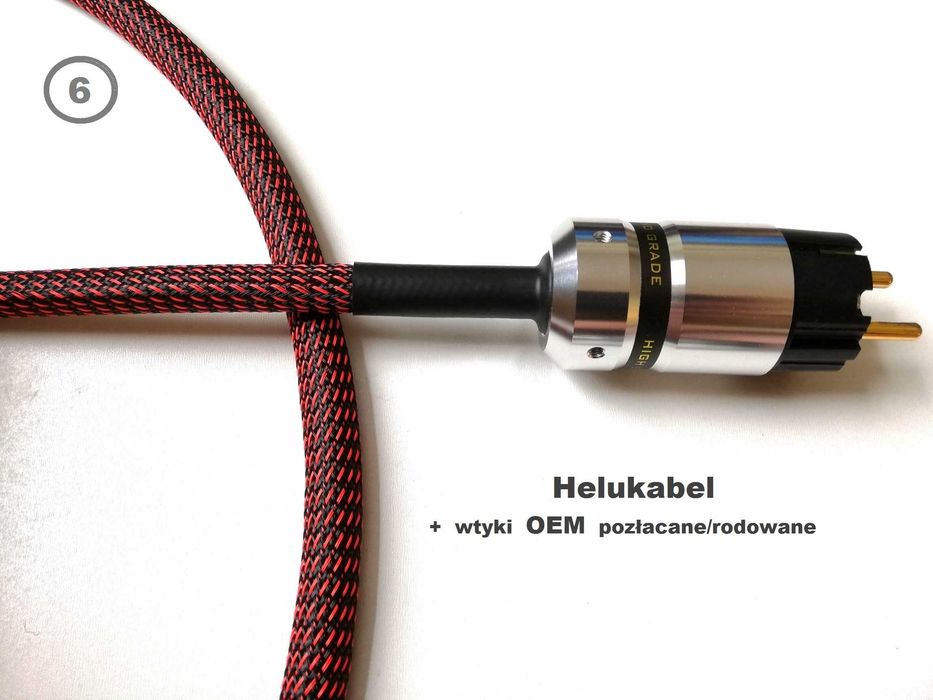Kabel zasilający HELUKABEL 1,6m - wtyki 037/ Monosaudio/OEM/C7 ósemka