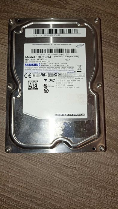 Жорсткий диск HDD Samsung HD502IJ (500Gb, Sata II, 7200rpm)