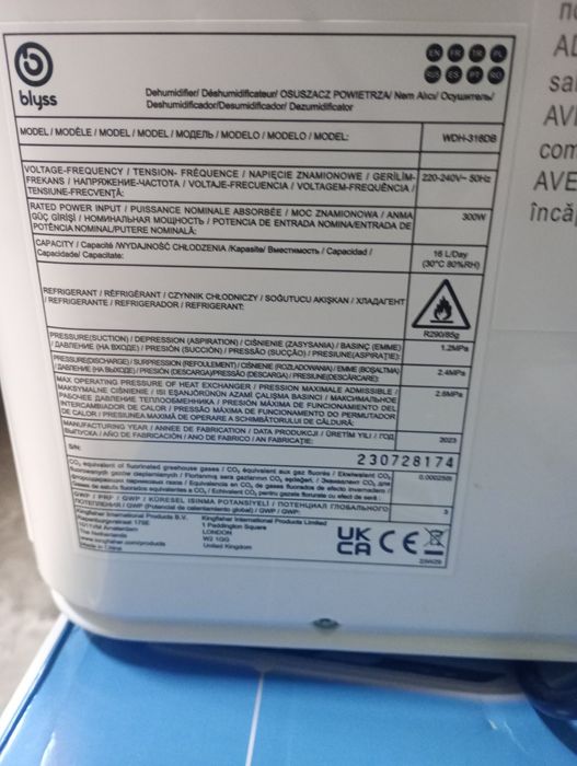 Osuszacz powietrza blyss Madden 16l