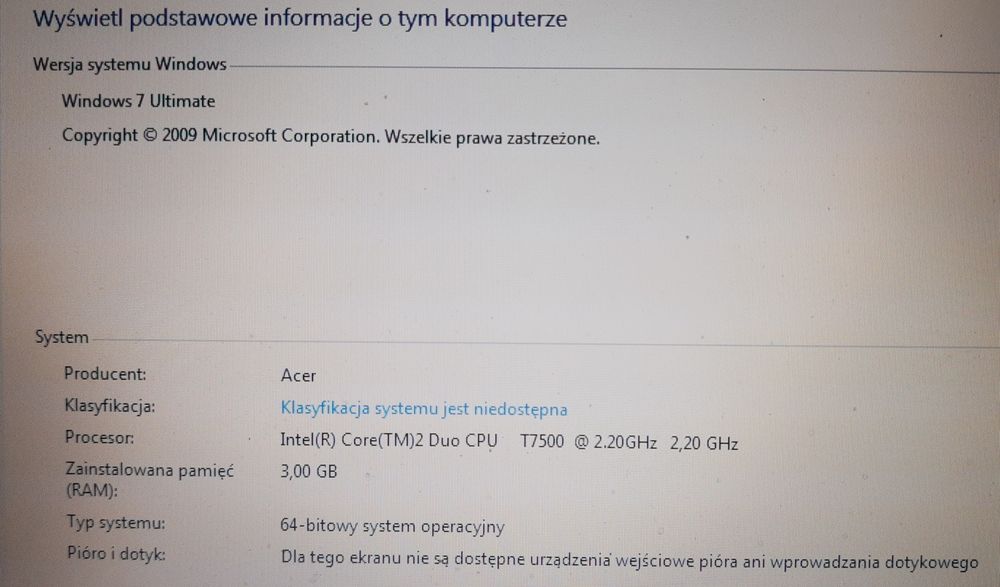 Laptop Acer Extensa 5220