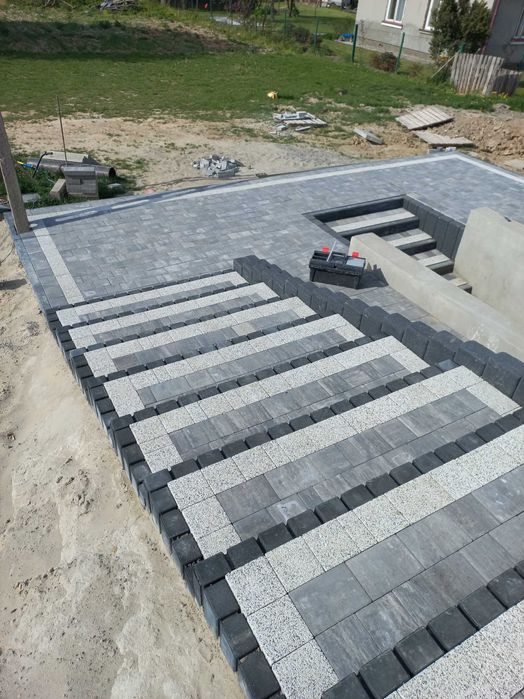 Brukarstwo, układanie kostki brukowej