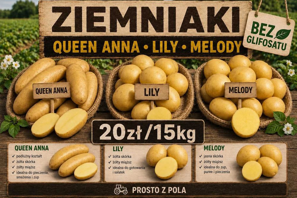 Ziemniaki jadalne od rolnika z dowozem