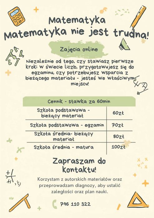 Korepetycje matematyka
