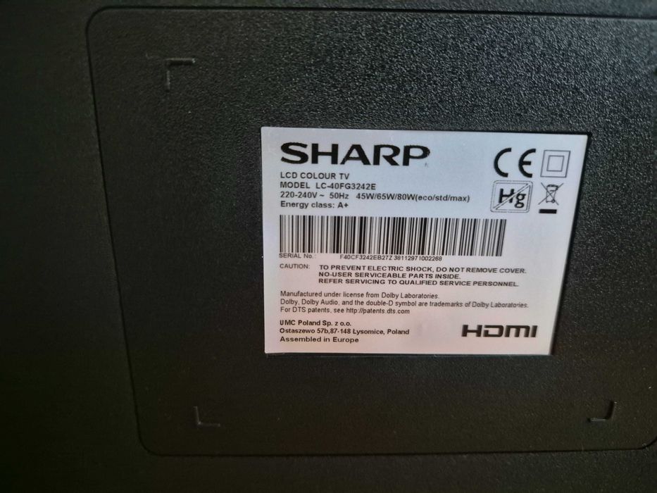Tv sharp 32cale stan bardzo dobry