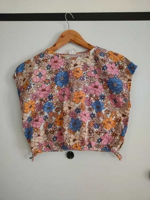 Top Floral Zara Kids – Padrão Colorido – Tamanho 10 anos (140cm)