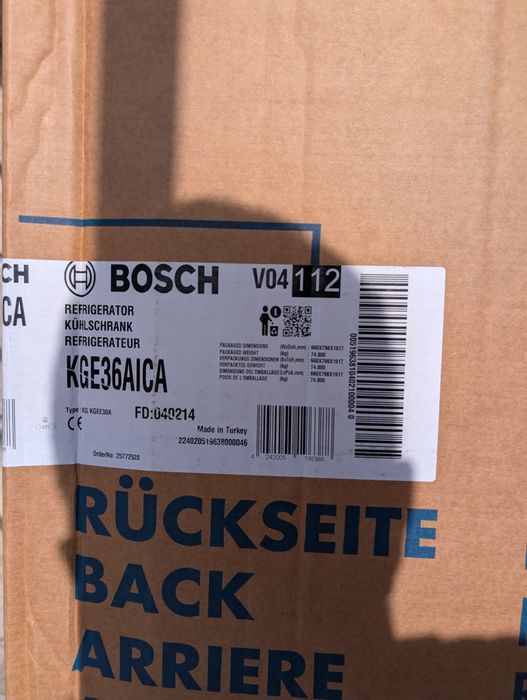 Frigorífico Combinado BOSCH - Low Frost - 186 cm - 308 L - Inox - Novo c/garantia