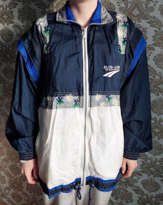 Вінтажна вітровка у стилі 90-х BLUE-LINE SWITZERLAND