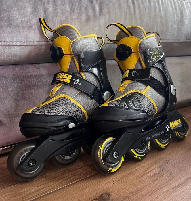 Rolki K2 Raider BOA dla najmłodszych S 29-34 Gray Yellow | Super stan | ProjektJunior.pl
