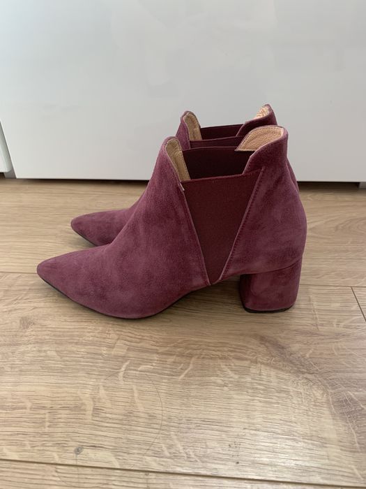 Botki bordowe burgund śliwka Paso a Paso