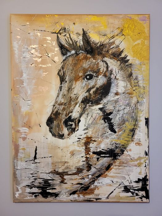 Obraz Akryl na płótnie 55cm x 75cm "Koń"