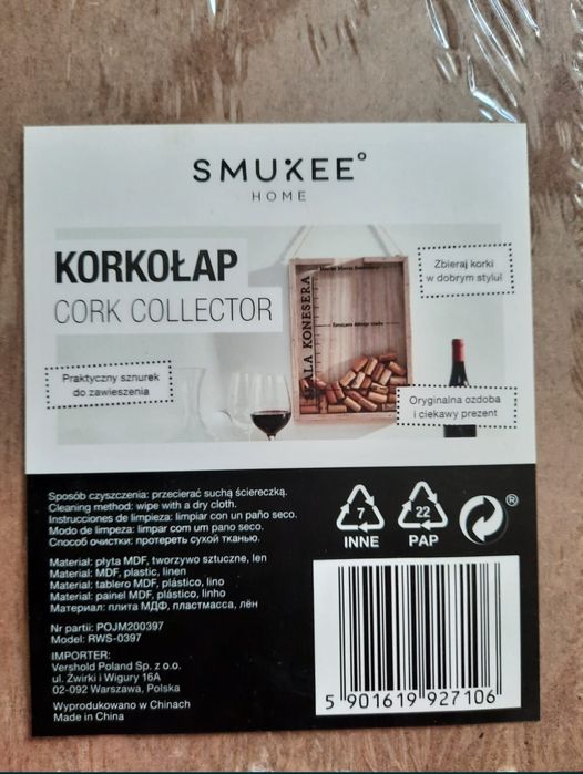 Korkołap do zbierania korków od wina