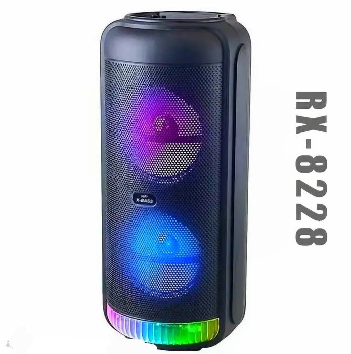 Музыкальная напольная колонка RX 20Вт с LED-подсветкой, FM-радио.