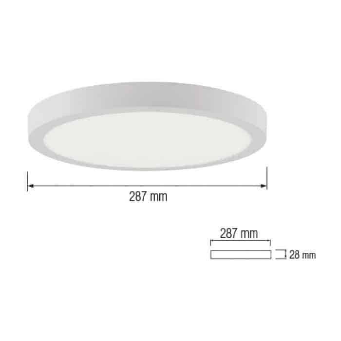 Світильник накладний круглий Caroline-28 W 6400K 1960Lm  287мм IP20