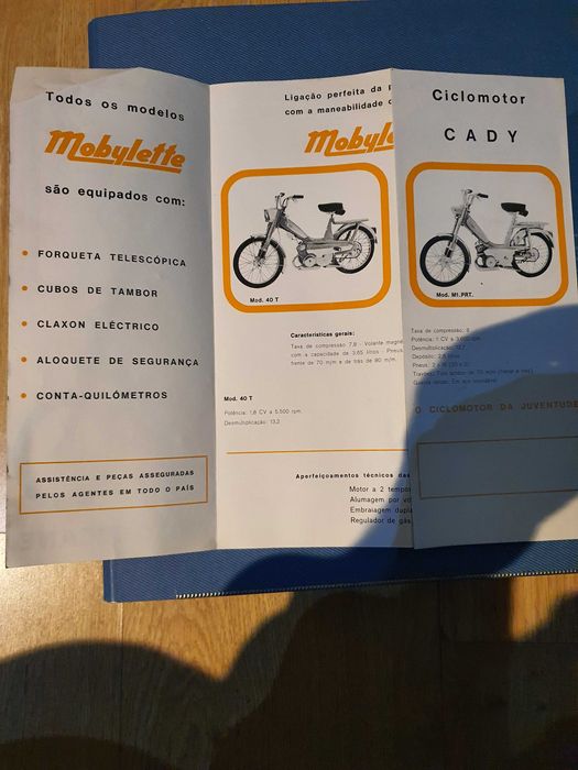 Brochura antiga - Mobylette motorizadas - Motobécane