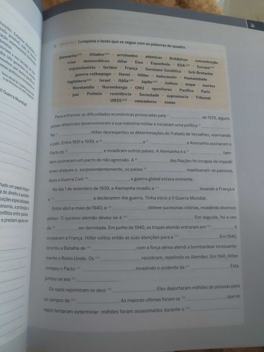 Caderno de Atividades de História - 9° ano