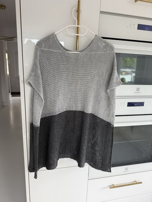 Sweter narzutka kamizelka szara rozmiar uniwersalny