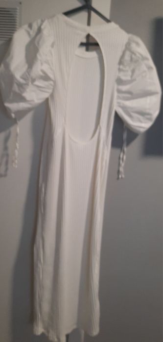 Vestido de malha branco nuvem