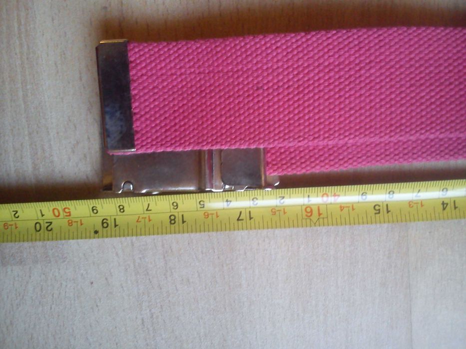 Pas, pasek parciany różowy nowy 100 cm