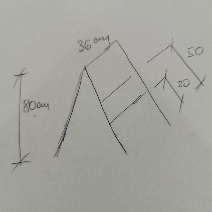 Escadote 3 degraus 80cm