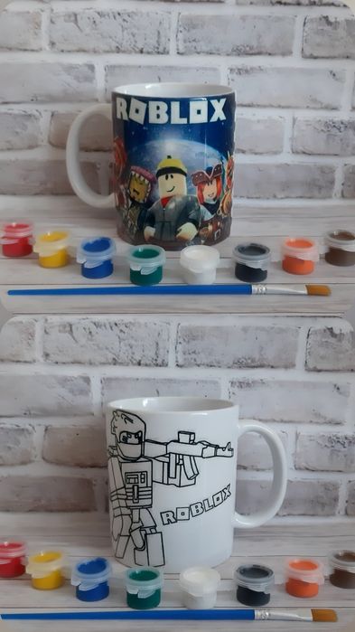 Хіт продажів! Чашка-розмальовка майнкрафт,роблокс,барбі,уенсдей,стендо