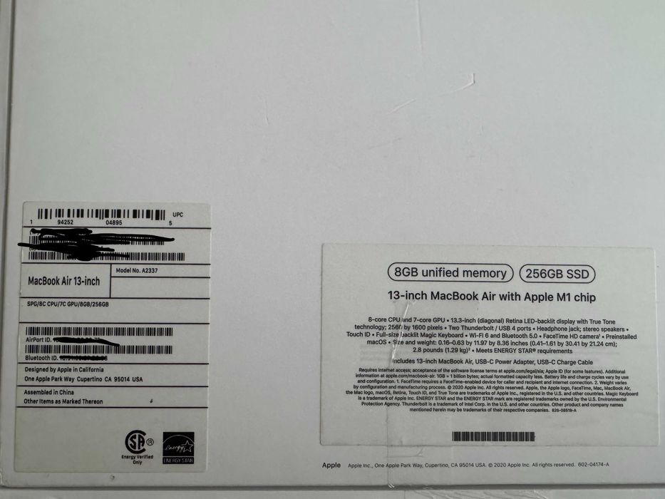 Apple MacBook Air M1 2020 8GB/256GB A2337