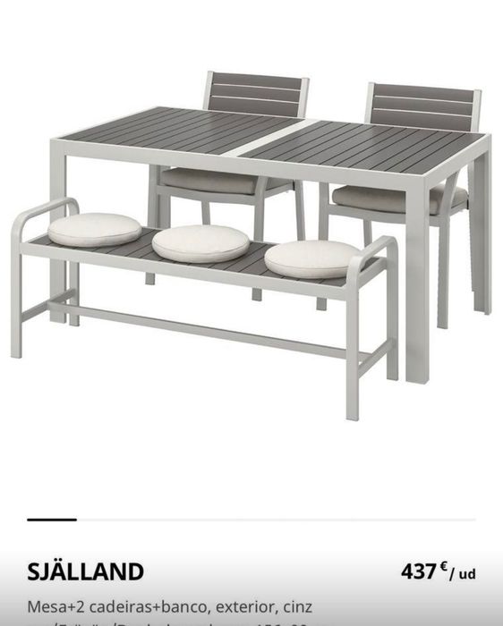 Set para jardim mesa e cadeiras