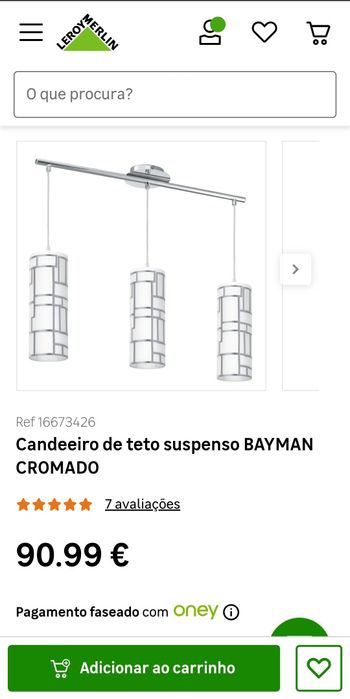 Candeeiro de teto de sala