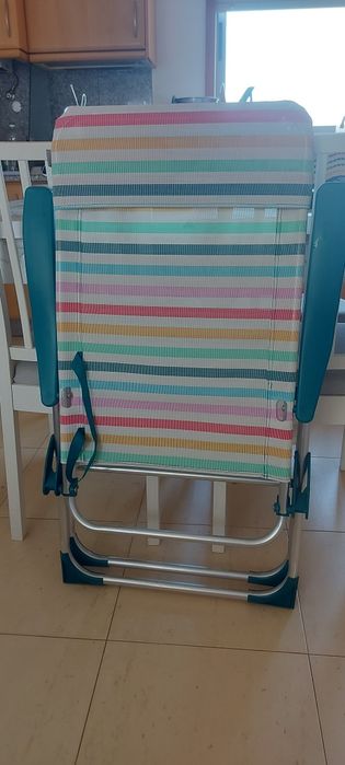 Cadeira de Praia em alumínio e Cooler Novos