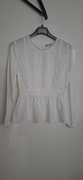 Cubus biała śmietankowa elegancka bluzka rozpoczęcie roku 152cm 12 lat