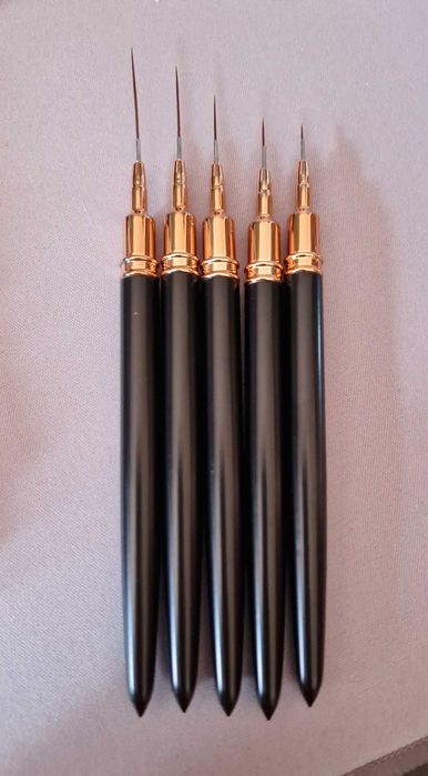 5 Pincéis para Nail Art - Detalhes Finos