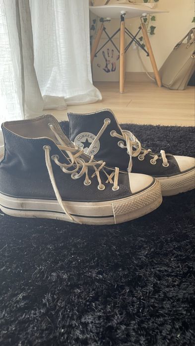 All Star Bota Pretas Plataforma