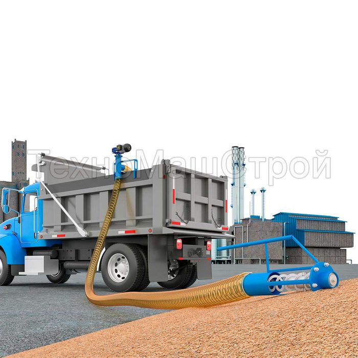 Гнучкий транспортер для зерна 6м. Гнучкий шнек. Шнековый погрузчик.