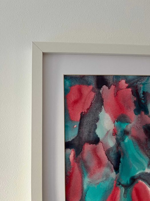 Pintura abstrata em acrílico