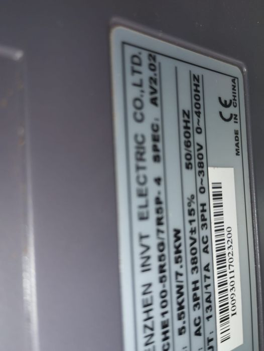 Variador de frequência...Trifásico invet