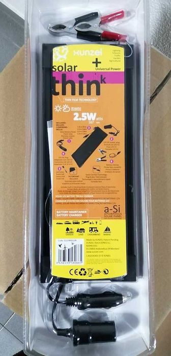 Painel Solar Xunzel para recarga de Manutenção Bateria 12 V (Novo)