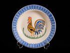 Prato antigo em faiança portuguesa, decoração Galo