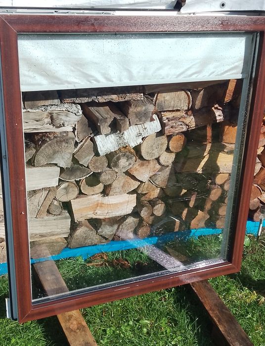 Okno plastikowe  pcv mahoń