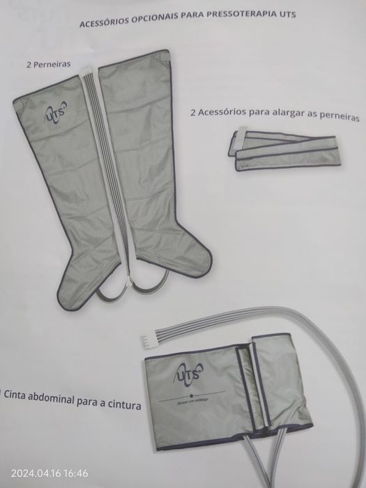 Equipamento de pressoterapia completo