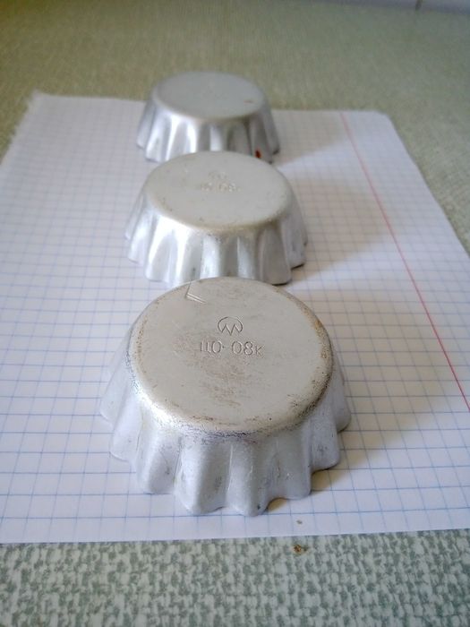 Формочки металлические алюминиевые для кексов 3 шт