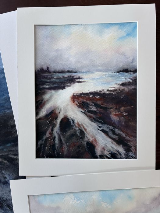 Akwarela Struktura I/2026 oprawiona 40x50